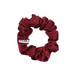 Ruched Ribbon Scrunchie, french wine