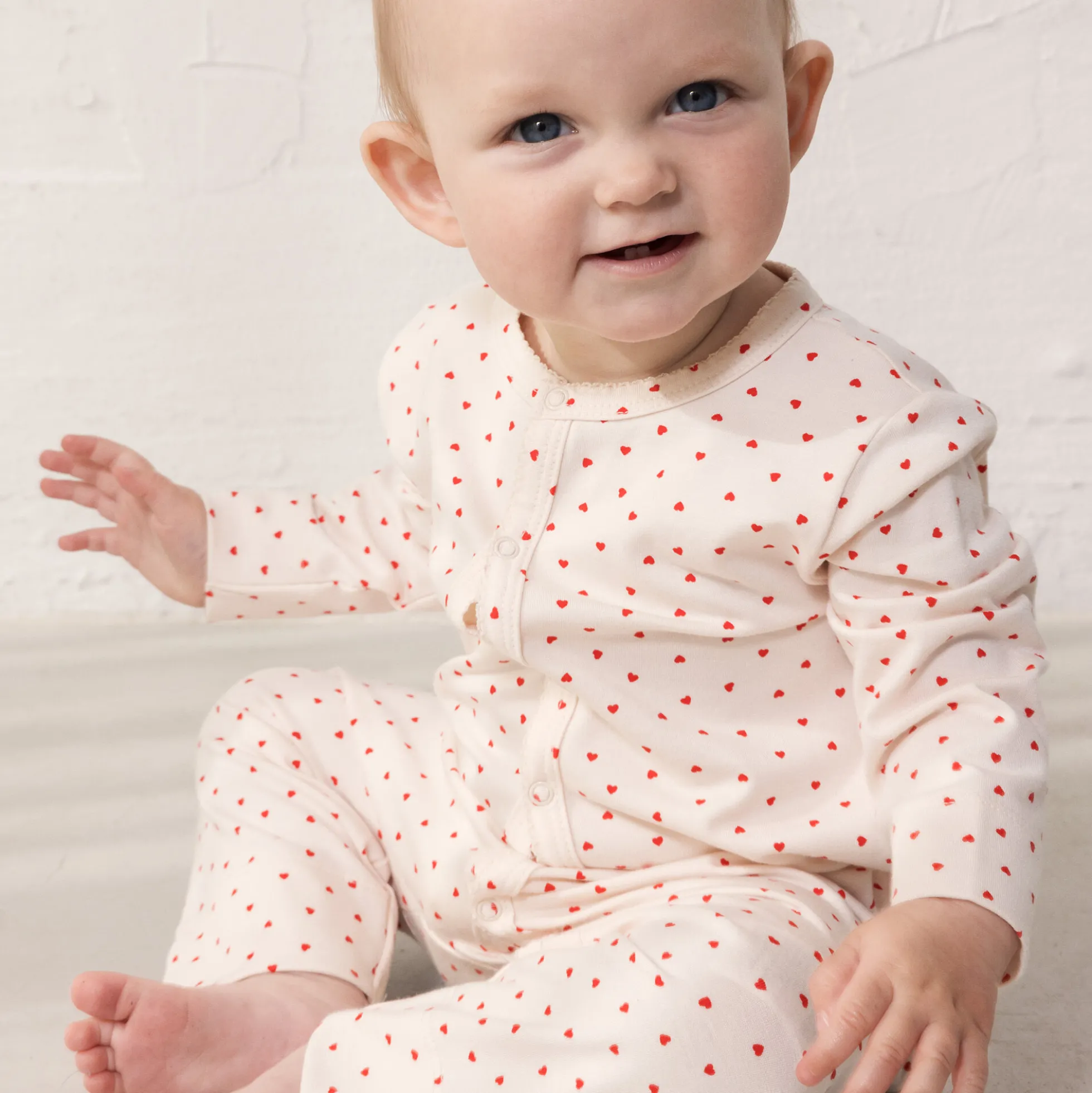 Ruka Romper, happy hearts