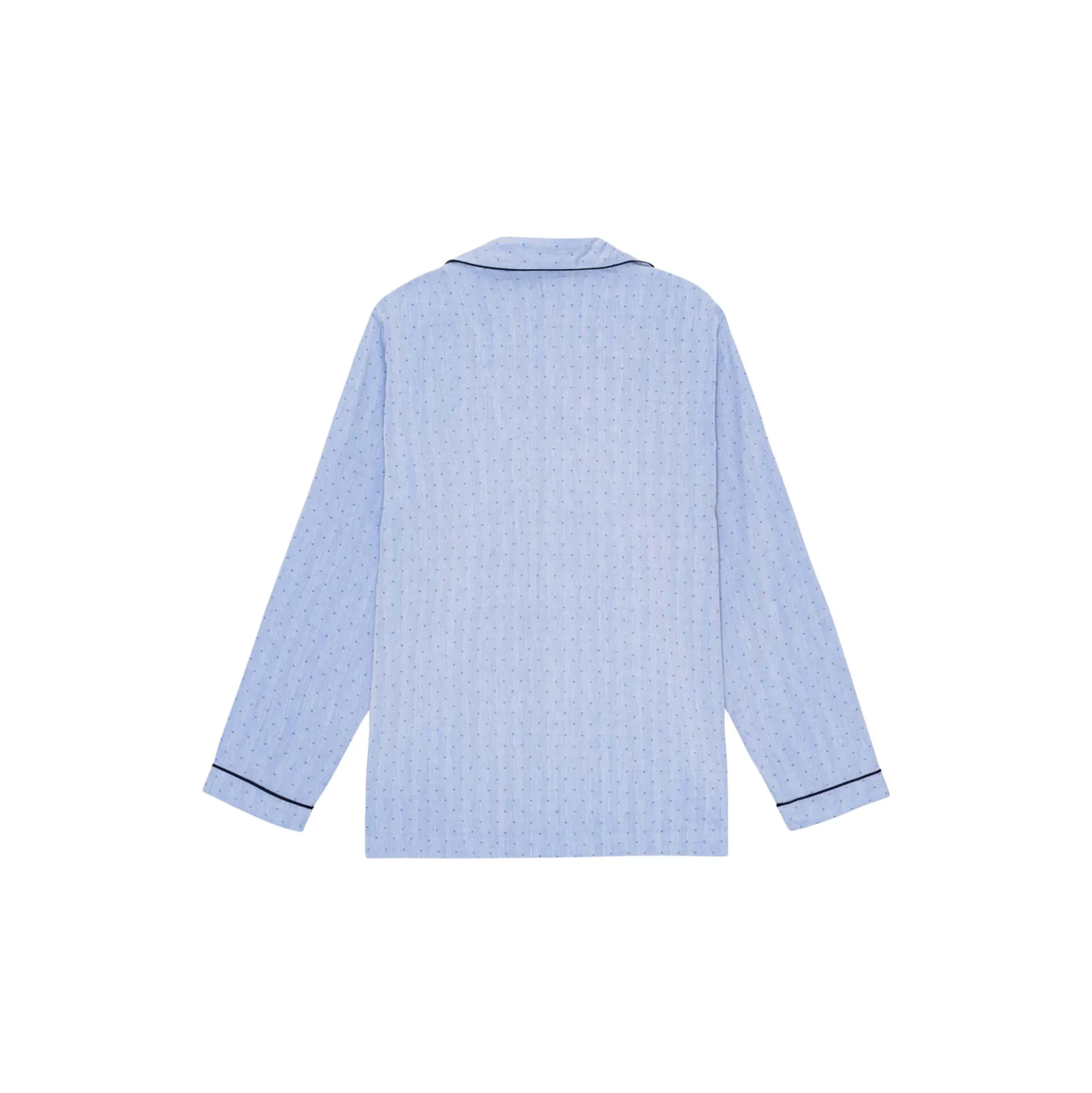Salzburg Pyjamas, light blue/navy piping