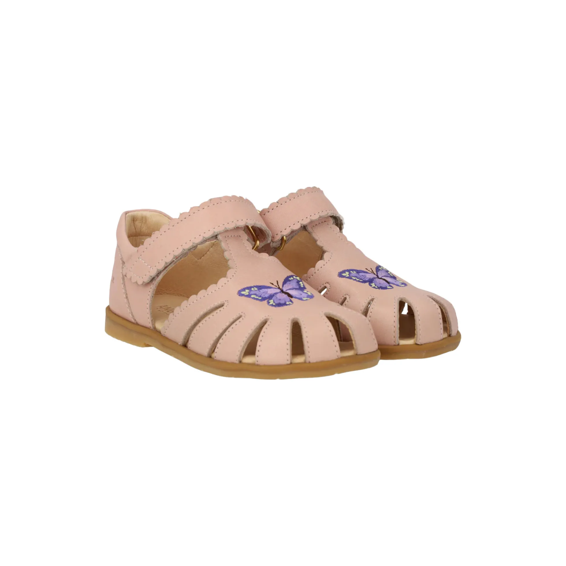 Sandal med lukket tå og sommerfugl, rosebud
