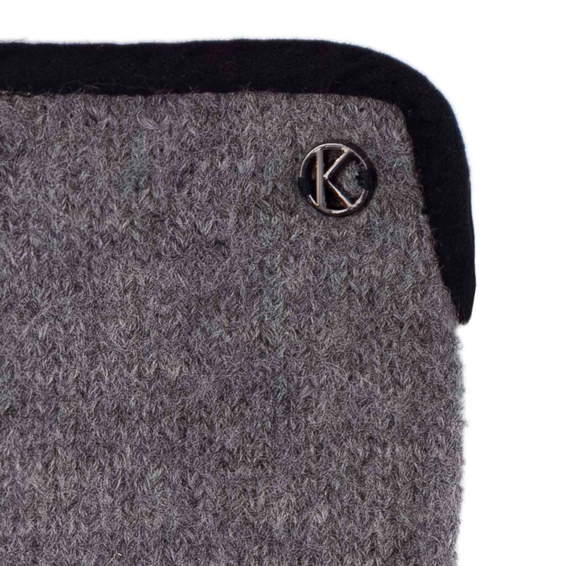 Sasha strikhandske, light grey melange