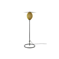 Satellite Outdoor Floor Lamp, mustard gold semi matt