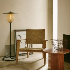 Satellite Outdoor Floor Lamp, cream white semi matt