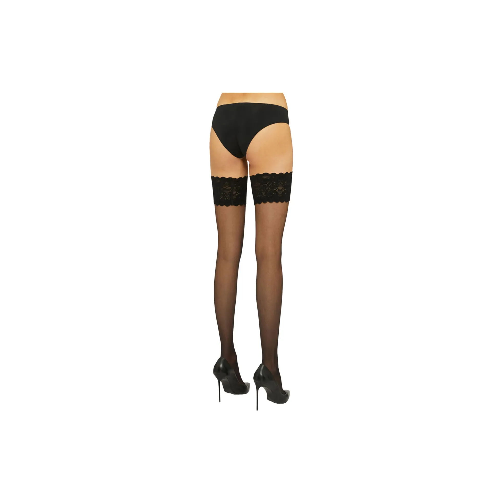 Satin Touch 20 Stay-Up, black