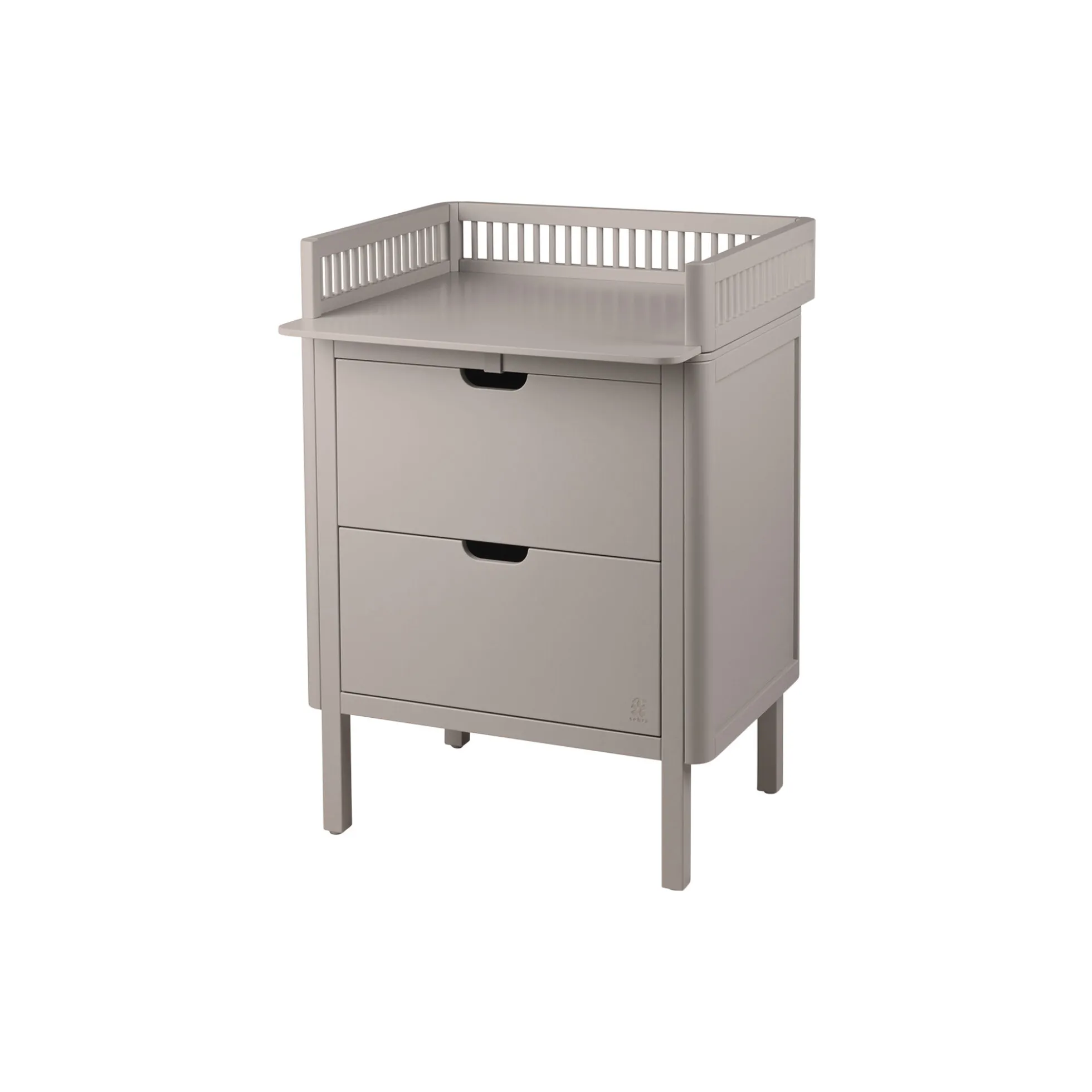 Sebra puslebordet med skuffer, jetty beige