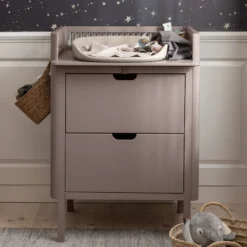 Sebra puslebordet med skuffer, jetty beige