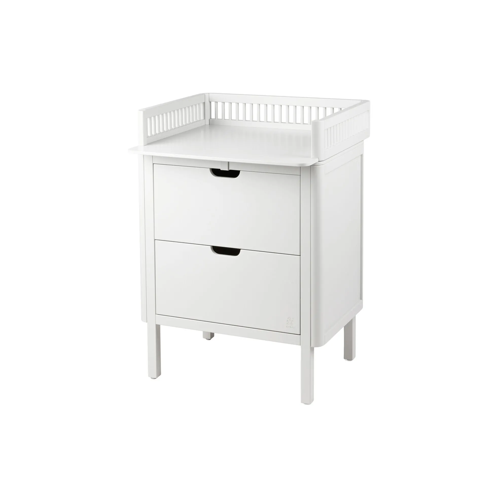 Sebra puslebordet med skuffer, classic white