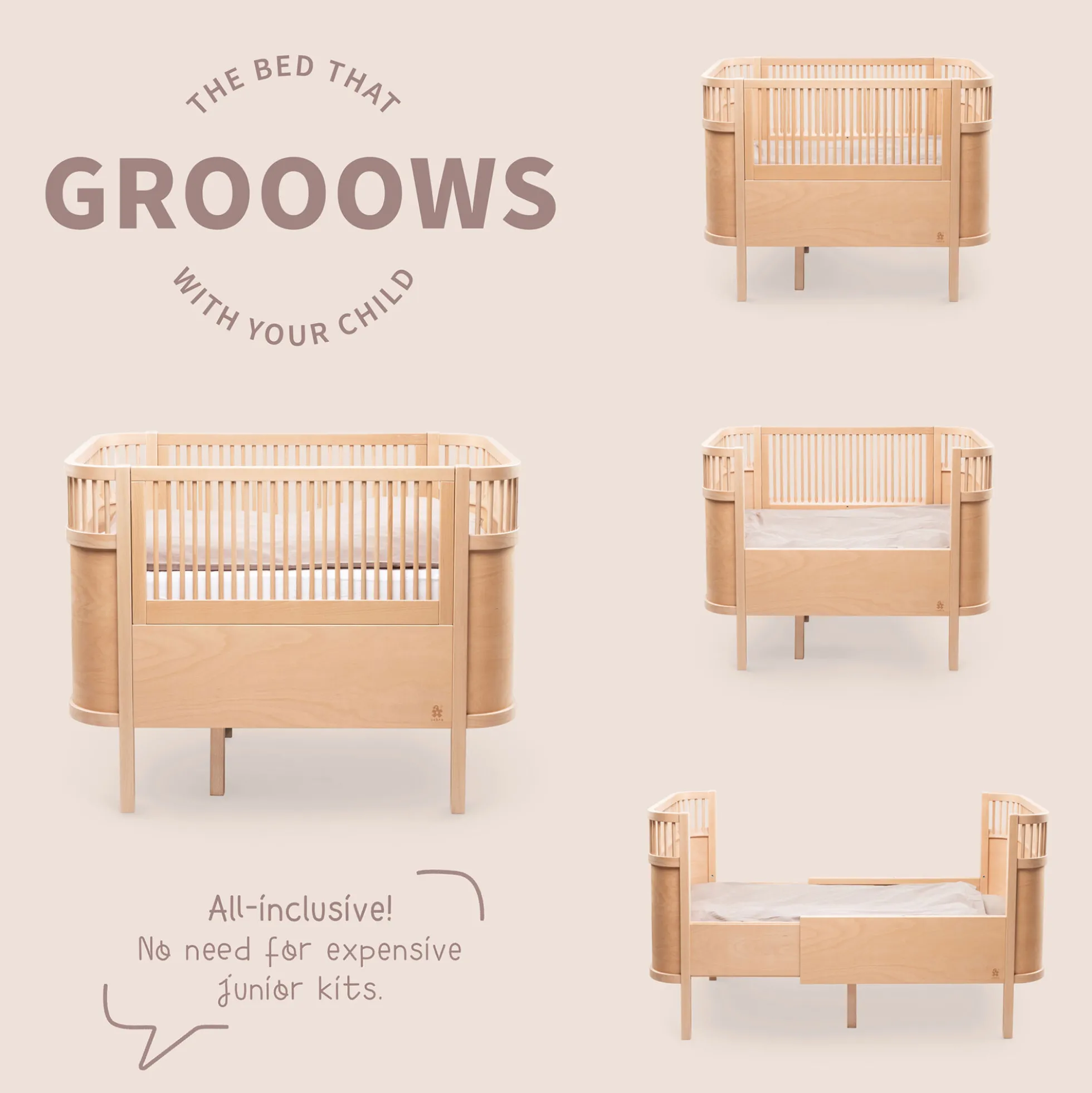 Sebra sengen Baby & Jr., wooden edition