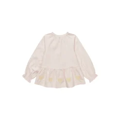 Seersucker LS Blouse w. Emb.