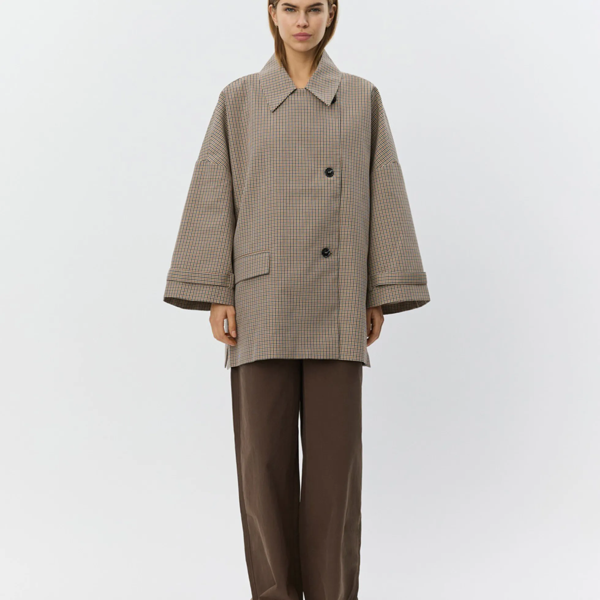 SelinaSW Oversize Check Jacket, check