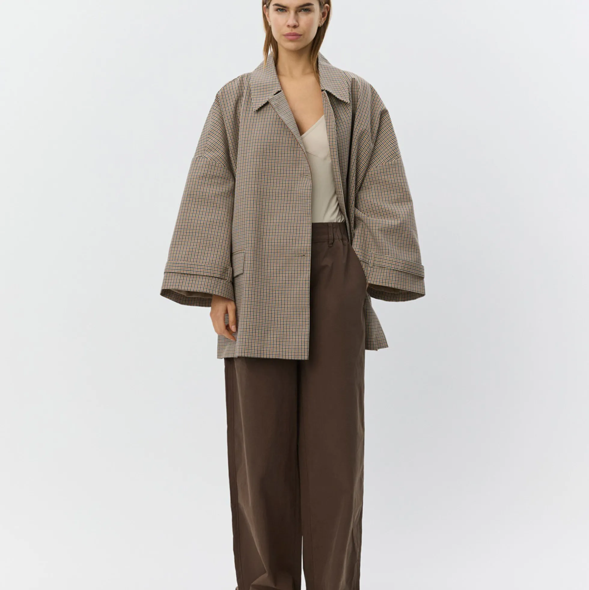 SelinaSW Oversize Check Jacket, check
