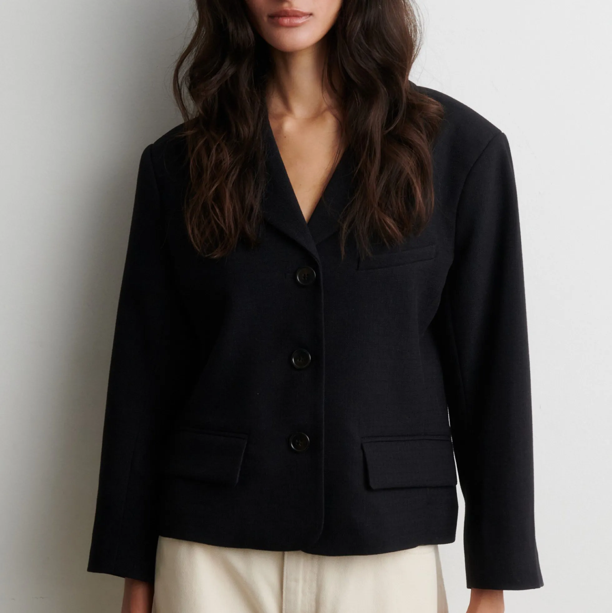 Sella Short Blazer, black