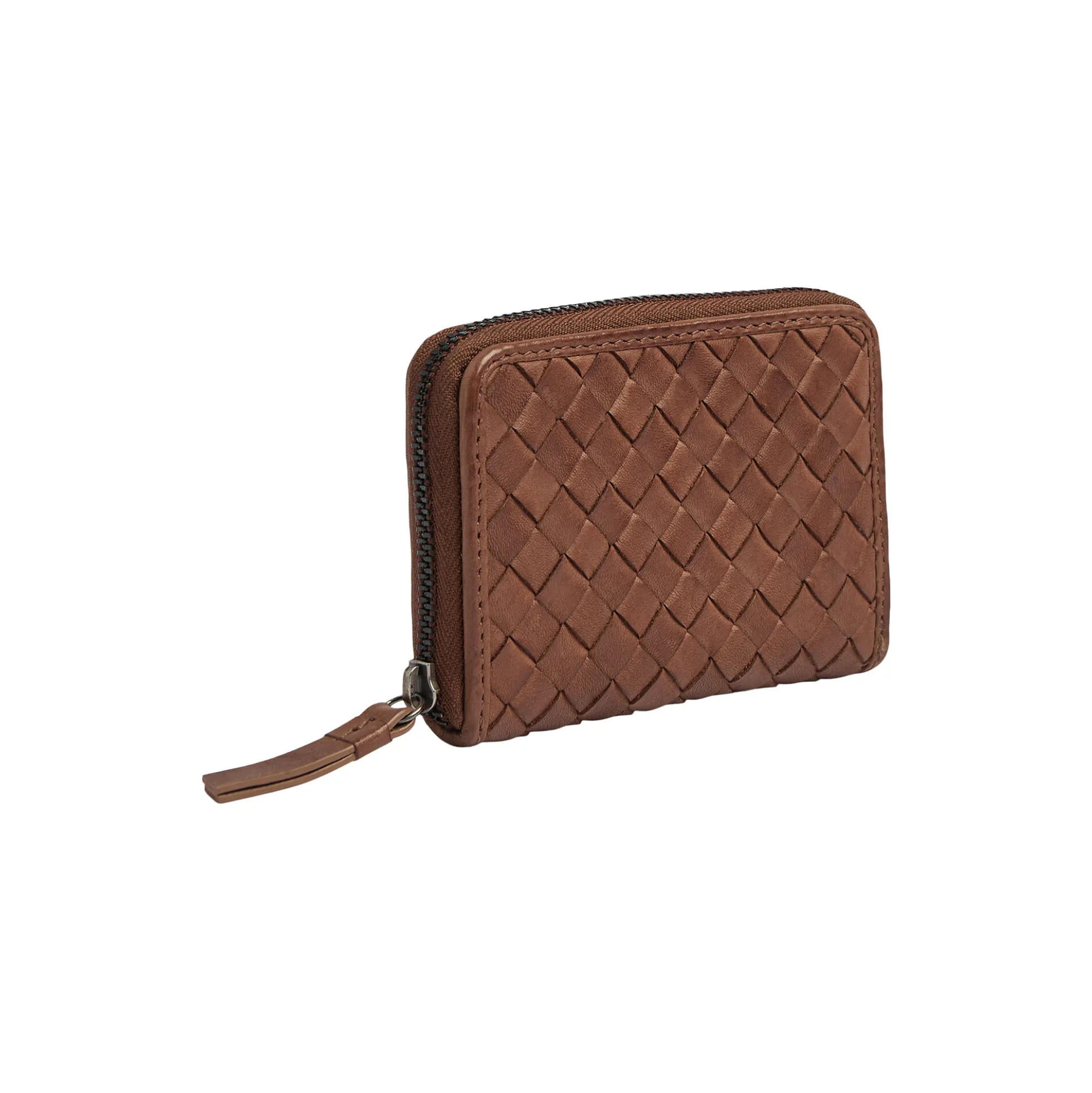 SelmaMBG Wallet Weave, cognac