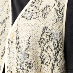 Sequins vest, grey sequins