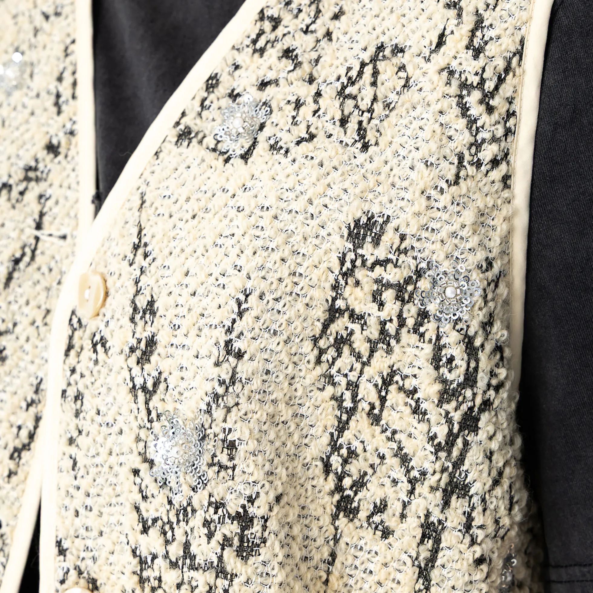Sequins vest, grey sequins