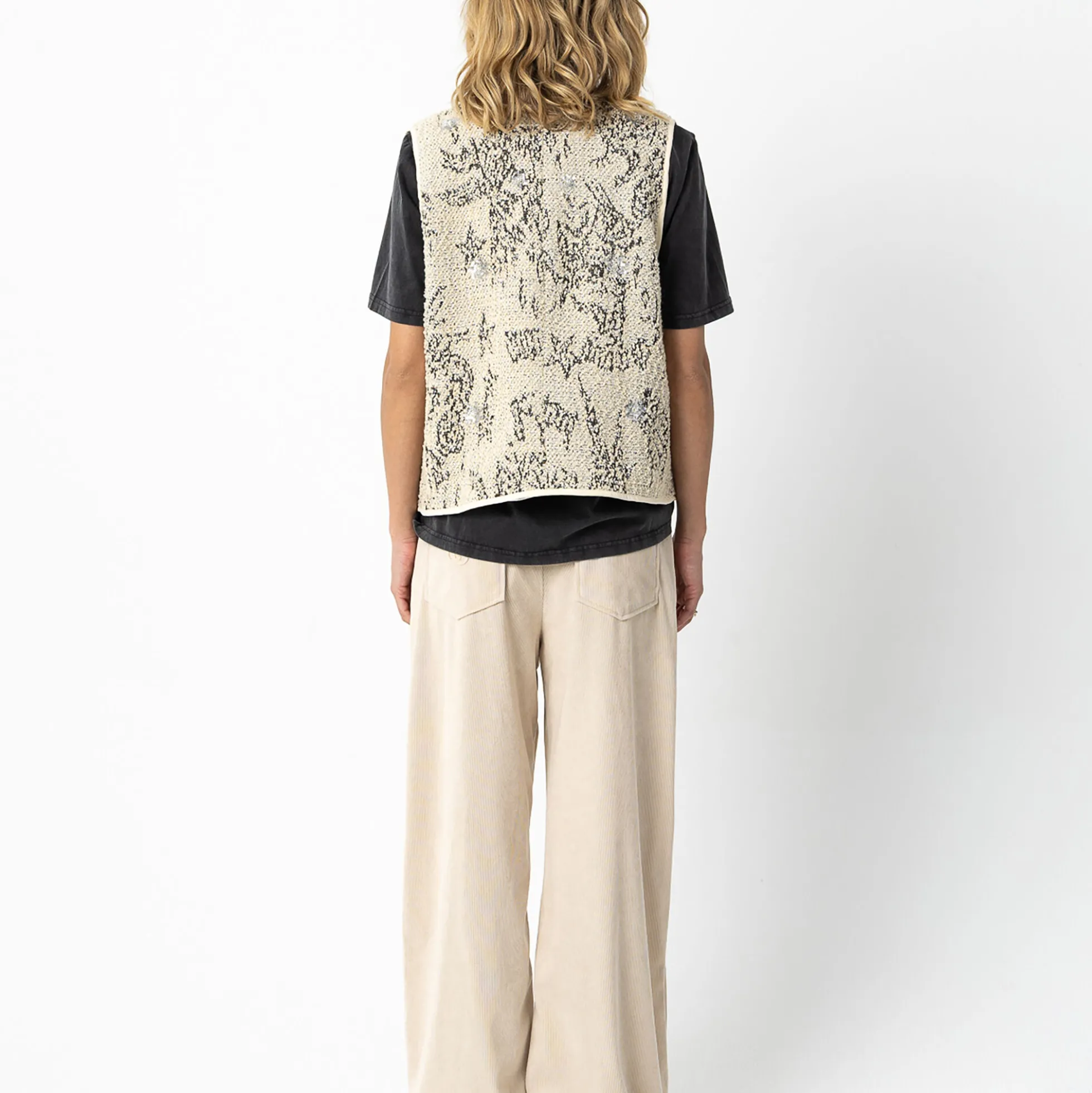 Sequins vest, grey sequins