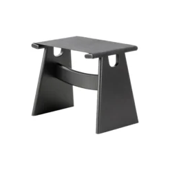 Seto Stool, black lacquered oak/black