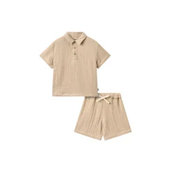 Set Shirt S/S & Shorts Svend, warm sand