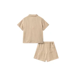 Set Shirt S/S & Shorts Svend, warm sand