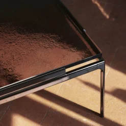 Sett LN13 Coffee Table, smoked glass/dark chrome
