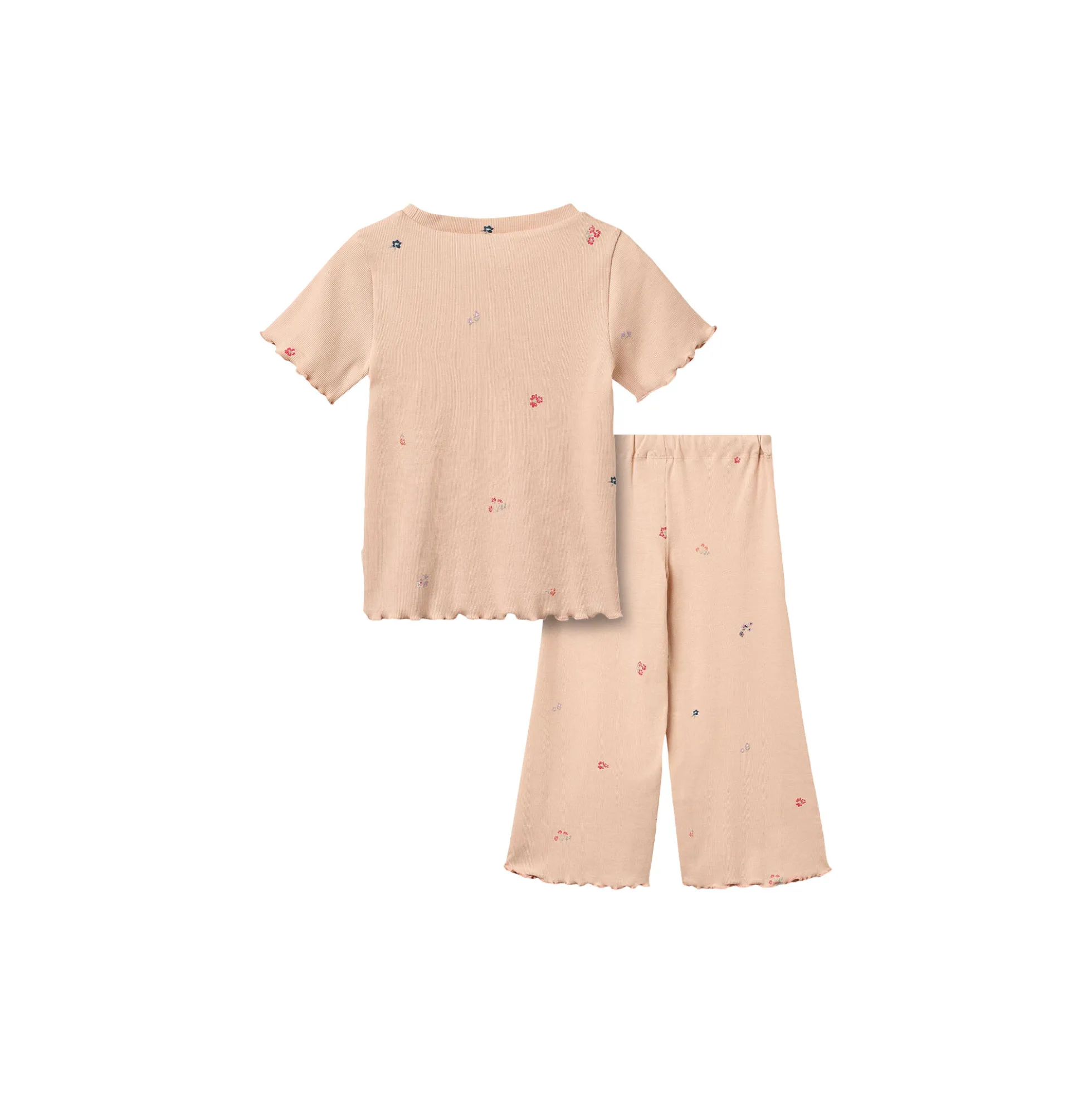 Set T-shirt S/S & Pants Alicia, rose flowers