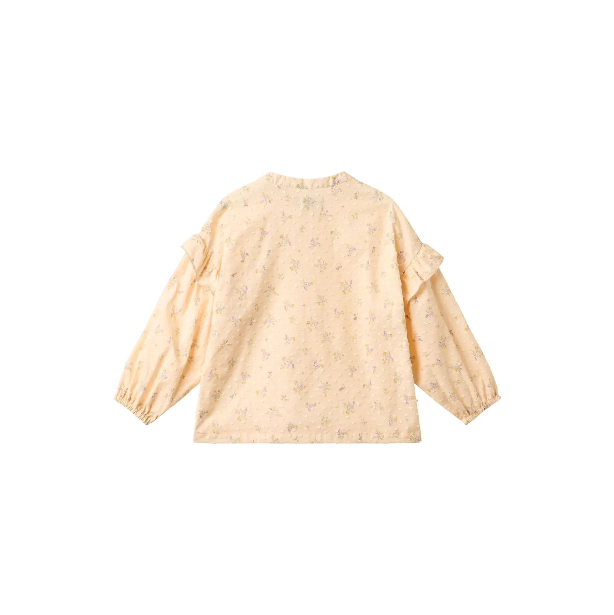 Shirt Gerda, barely apricot flowers