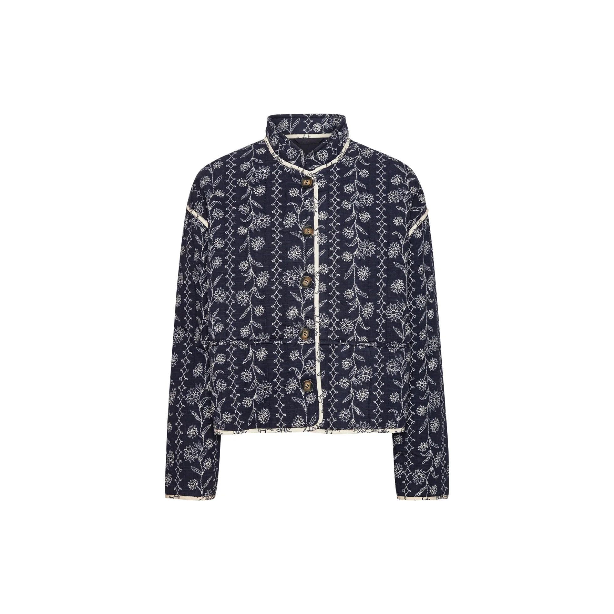 Short Padded Jacket, dark wildflower