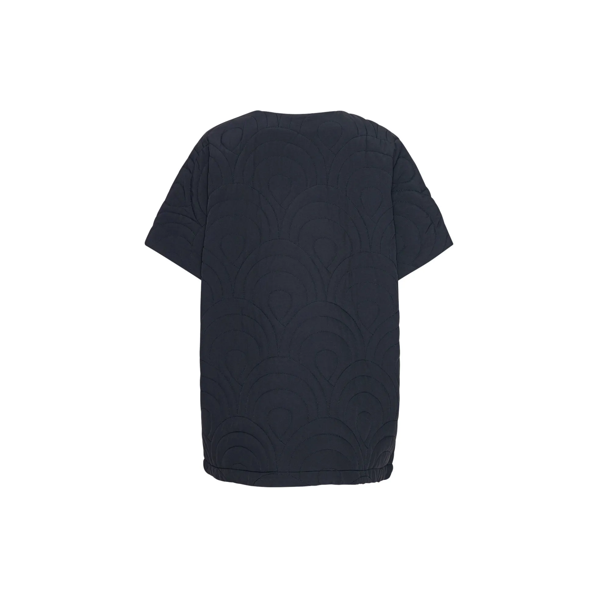 Short Quilted Cape, dark indigo