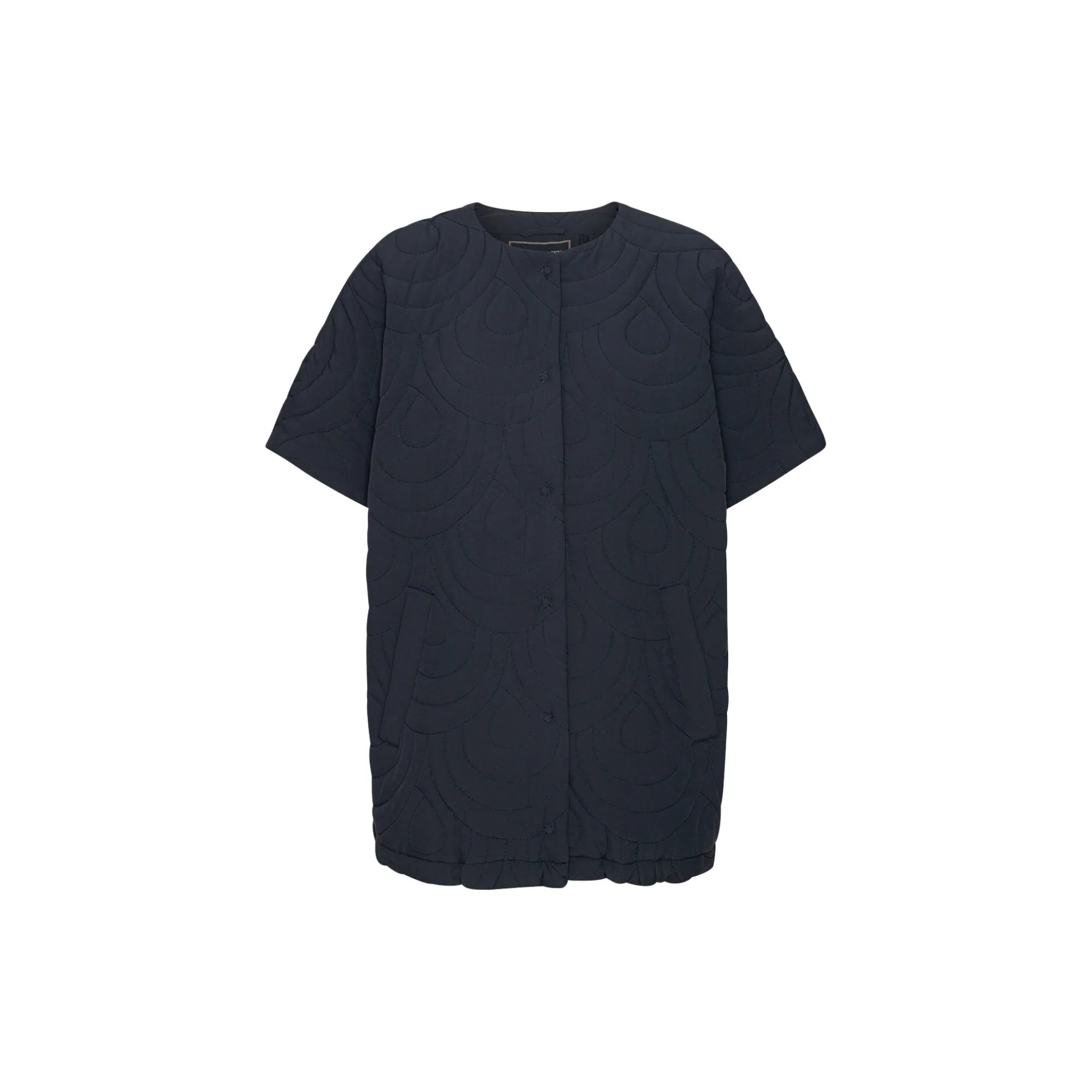 Short Quilted Cape, dark indigo