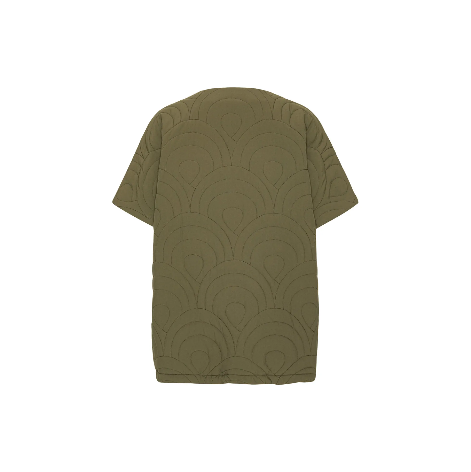 Short Quilted Cape, olive night