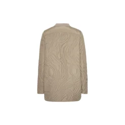 Short Quilt Jacket with Rib, coriander