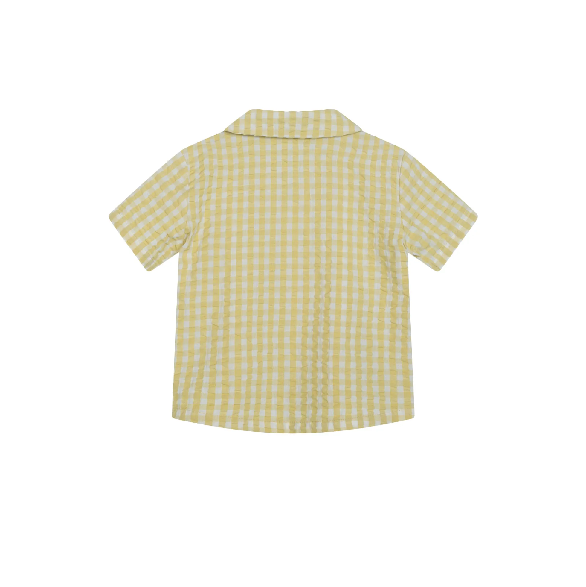 Short Sleeve Shirt, lemon checks