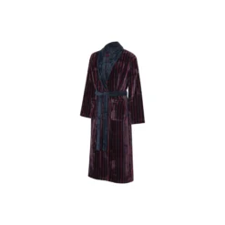 Skagerak Bathrobes, navy/bordeaux strip