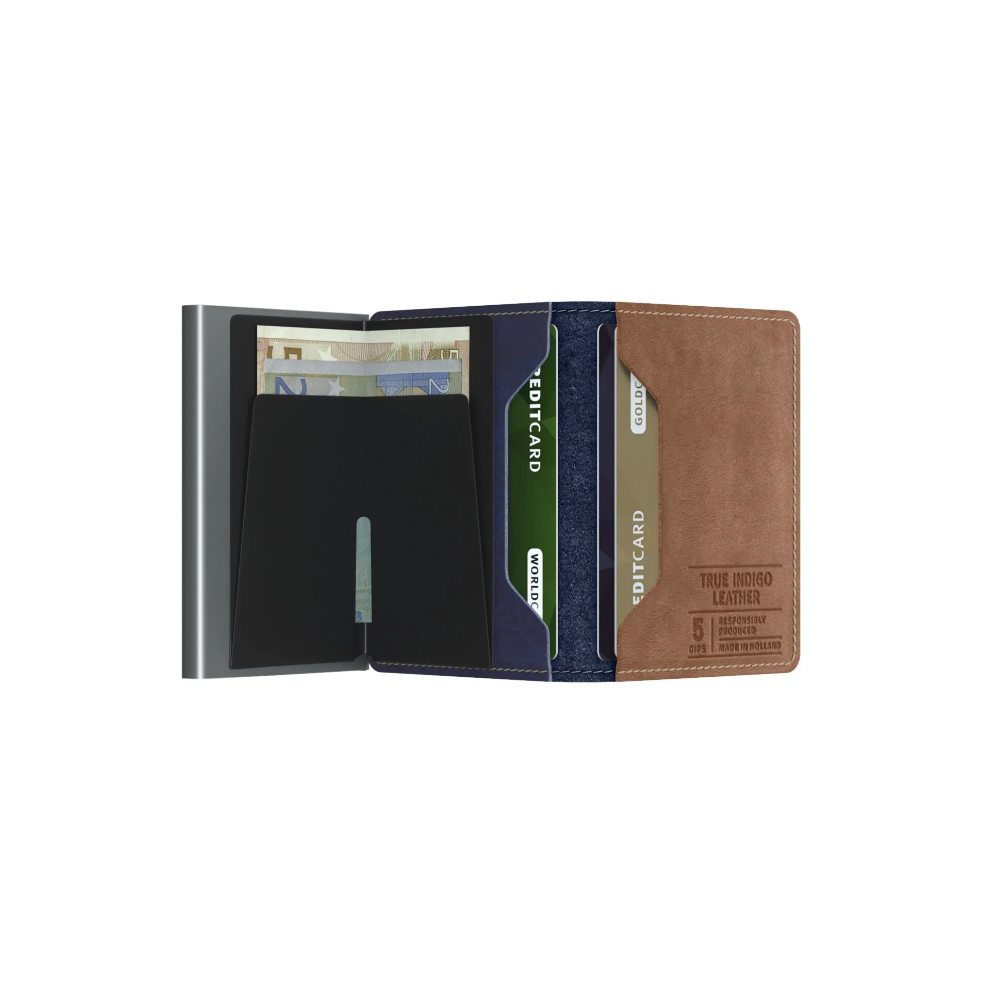 Slimwallet, indigo 5/titanium