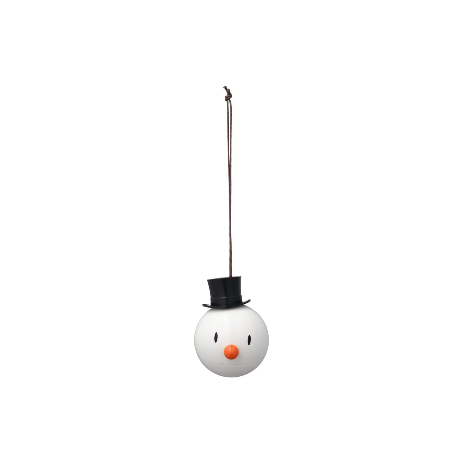 Snowman Ornament 2 pcs, white