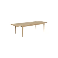 S-Table Dining Table Rectangular Extendable, matt lacquered oak