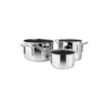 Stainless Steel Grydesæt keramisk Slip-Let® belægning