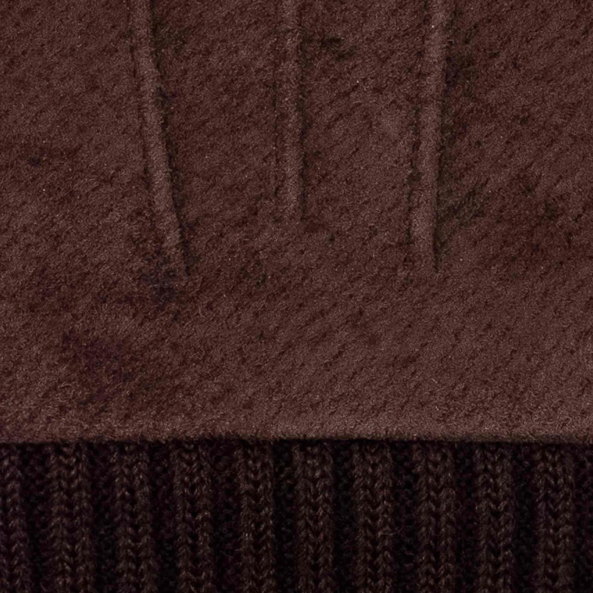 Stand læderhandske, dark brown