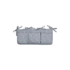 STARS sengelomme, jasmin blue/balsam cream/walnut
