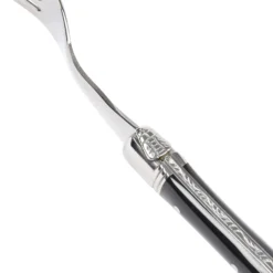 Steakgaffel, sort horn
