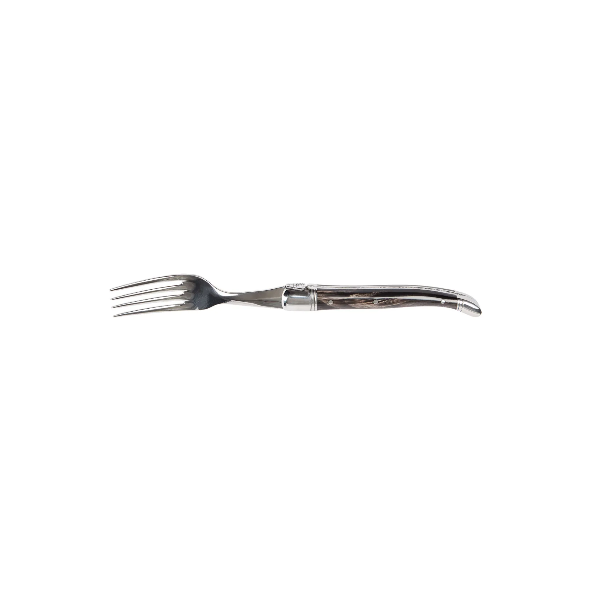 Steakgaffel, sort horn struktur