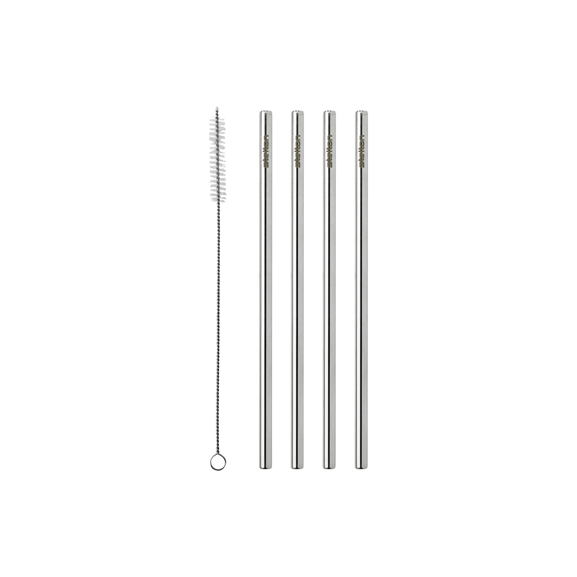 Stelton genanvendelige sugerør 4 stk., steel