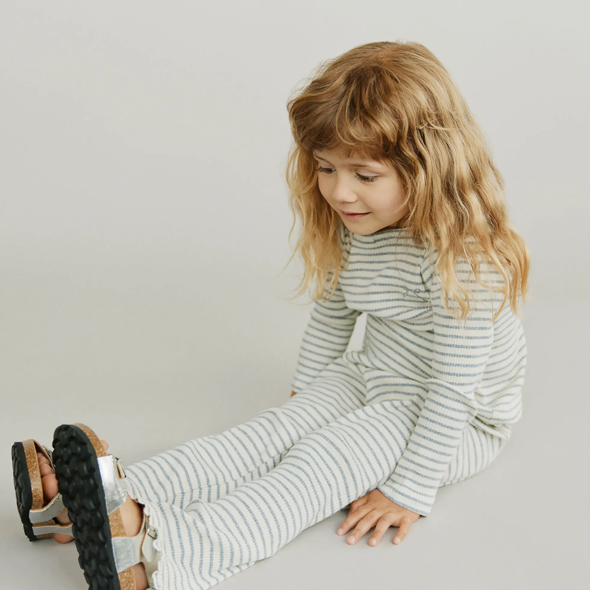 StephieKB T-Shirt Long Sleeve, grey striped