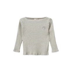 StephieKB T-Shirt Long Sleeve, grey striped