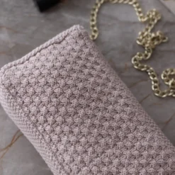 Strikket Clutch Kæde Petra, husted violet