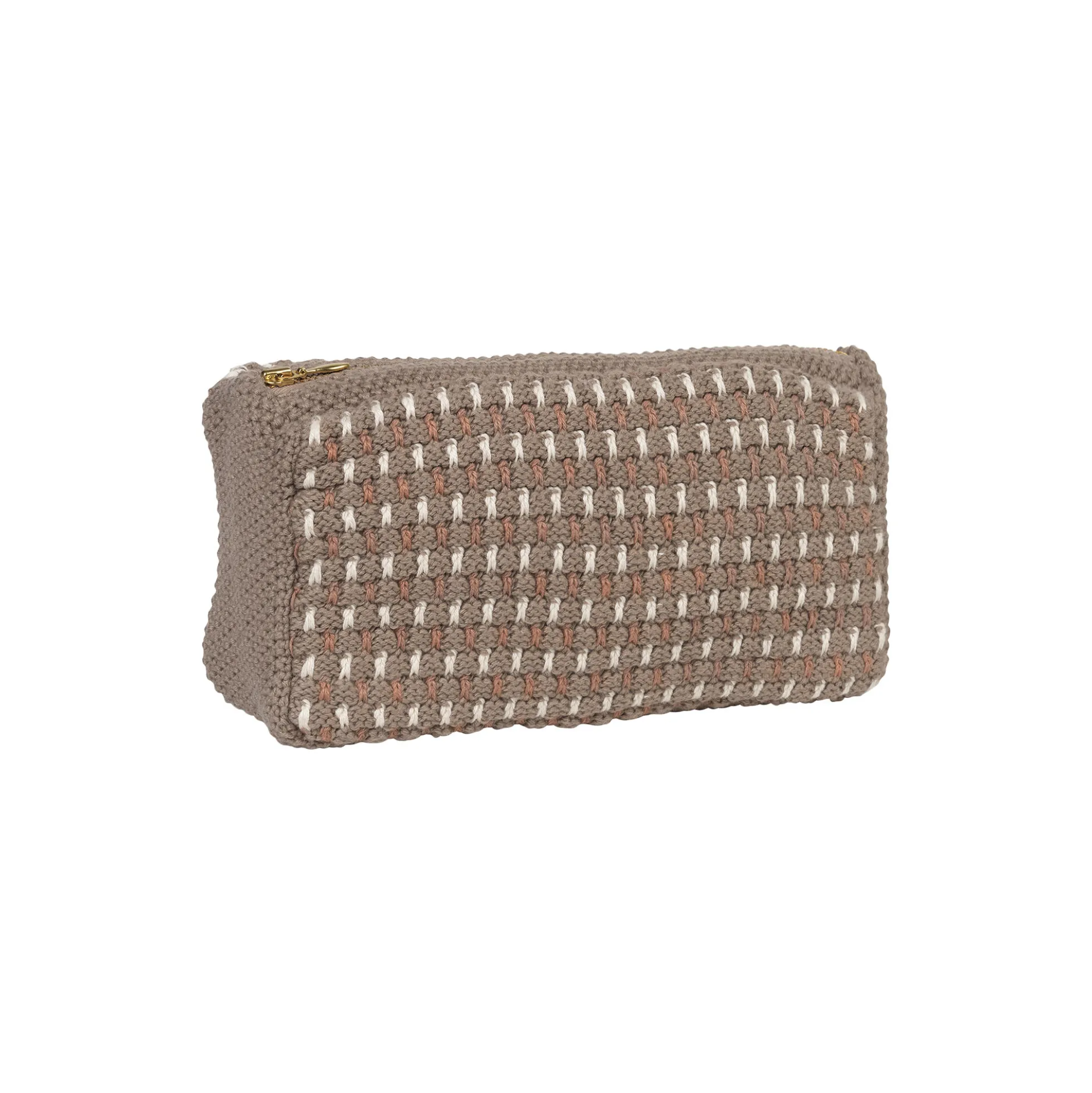 Strikket Clutch Multi, brown-beige_sugar