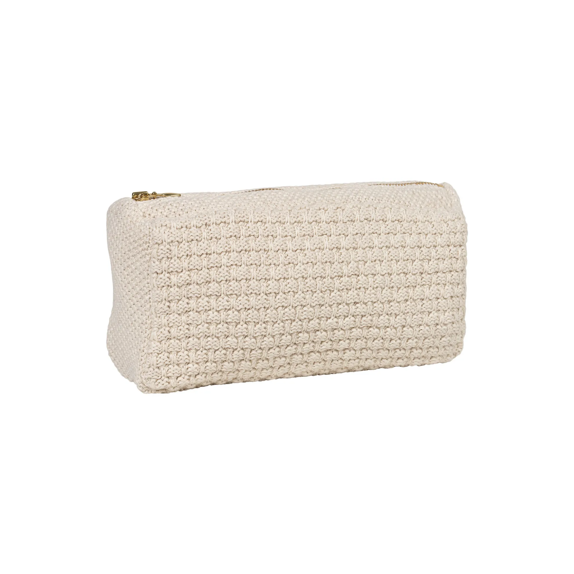 Strikket Clutch Petra, beige melange