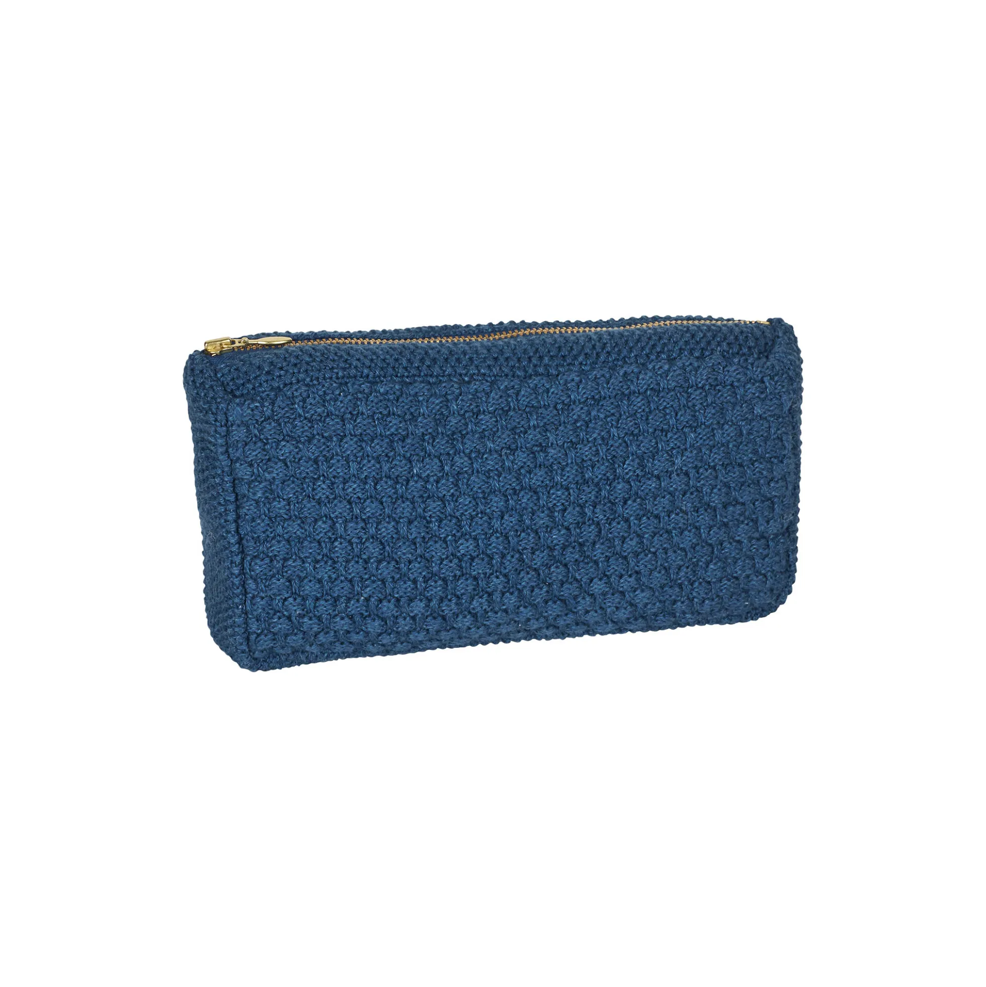 Strikket Clutch Petra, dark blue melange