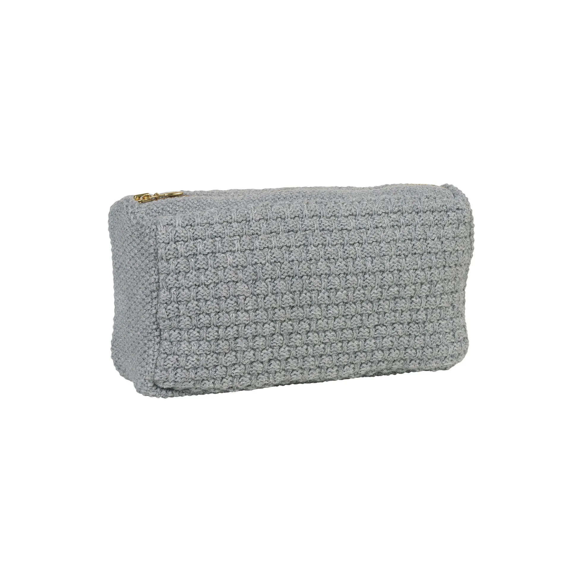 Strikket Clutch Petra, med grey melange