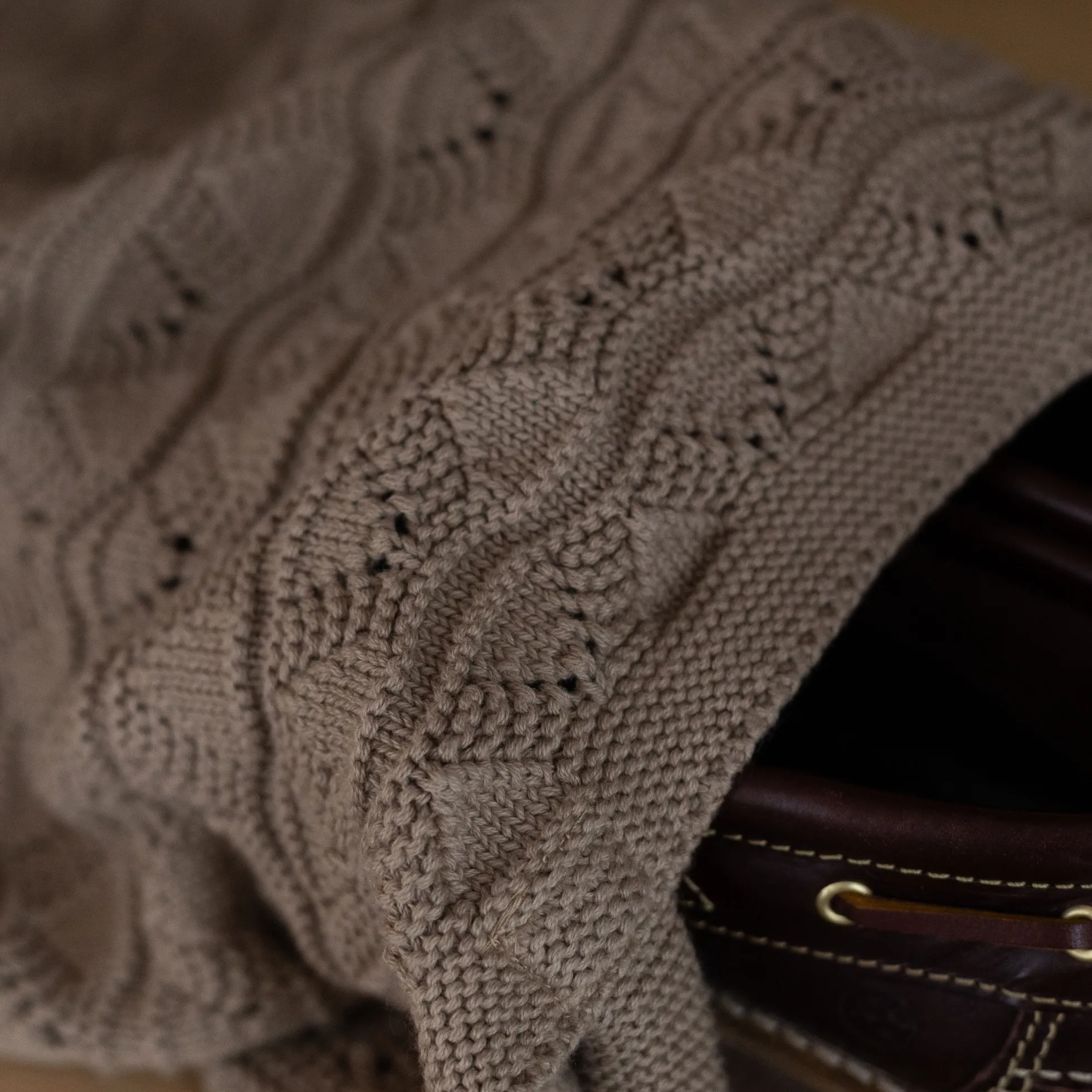 Strikket Net, khaki